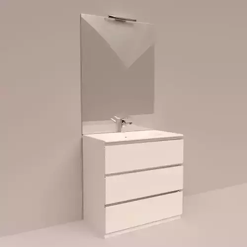 Mondo Convenienza - Composizione Bagno Vittoria A Terra  L 81cm Low-poly 3D model