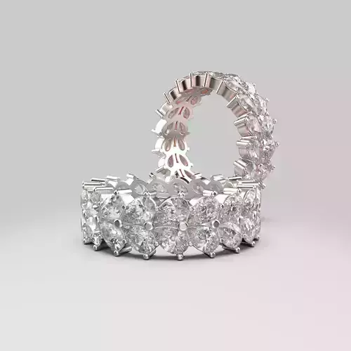 Pear shape Eternity Ring in 17 sizes