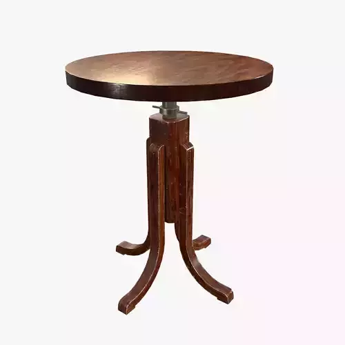 Old piano chair low poly PBR