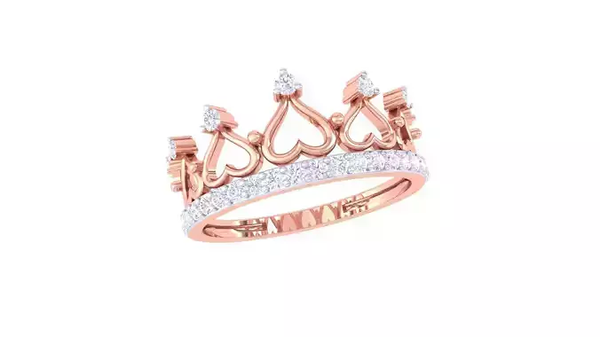 Crown High Jewelry Diamond Cocktail Ring 3dm stl obj mtl glb