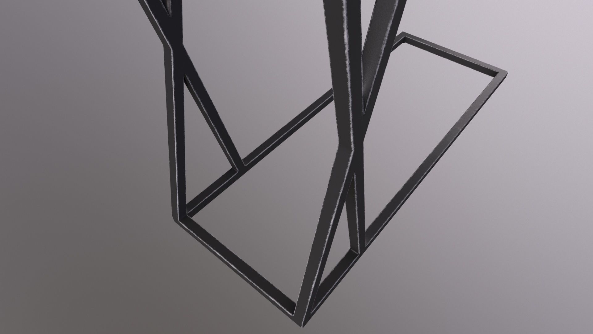 Pack of 5 coffee tables and one chair in LOFT style 3D model_36