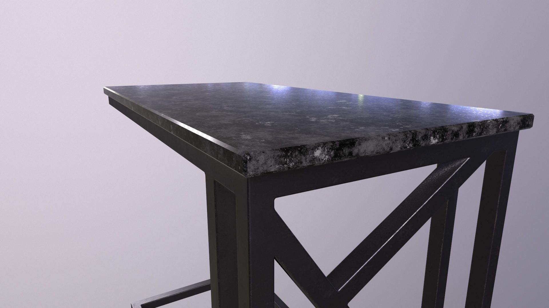 Pack of 5 coffee tables and one chair in LOFT style 3D model_10