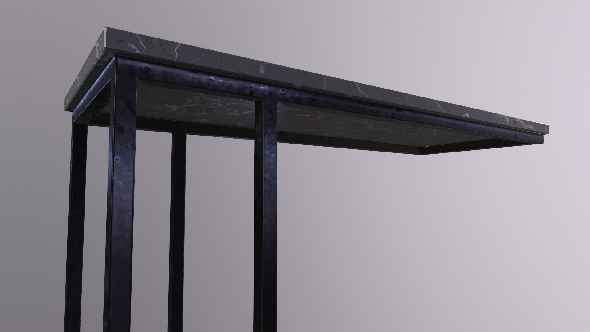 Pack of 5 coffee tables and one chair in LOFT style 3D model_29