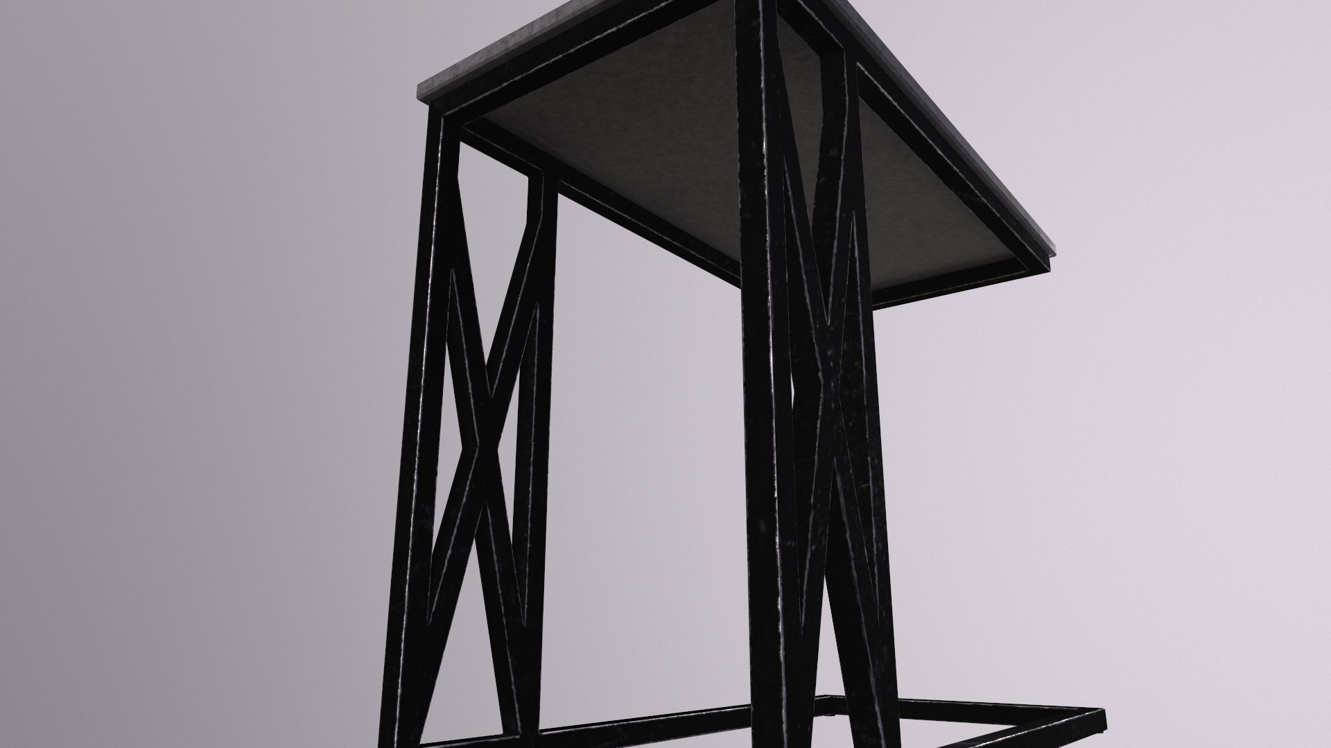 Pack of 5 coffee tables and one chair in LOFT style 3D model_44