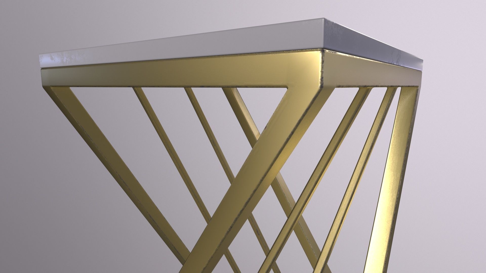 Pack of 5 coffee tables and one chair in LOFT style 3D model_5