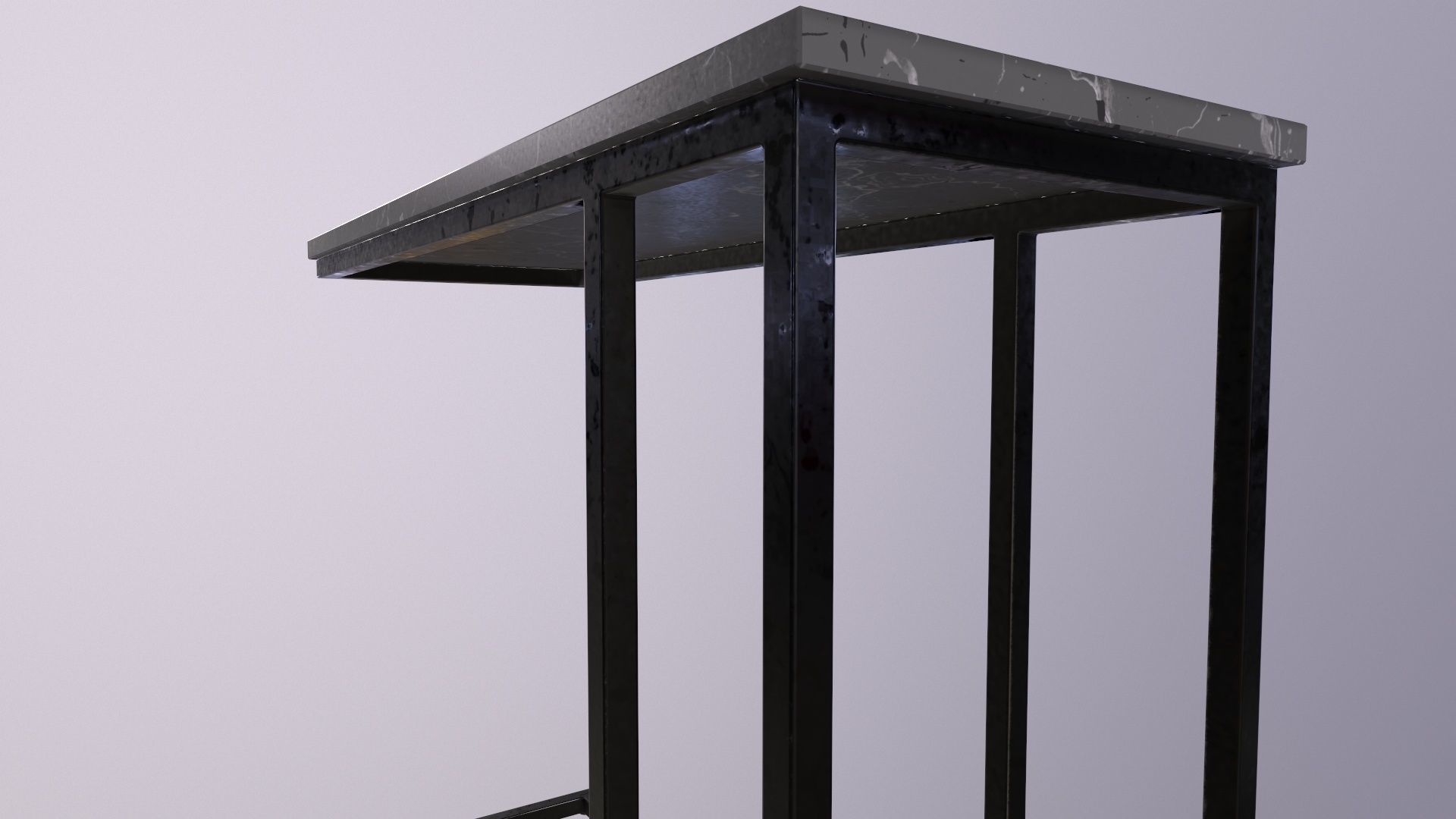 Pack of 5 coffee tables and one chair in LOFT style 3D model_28