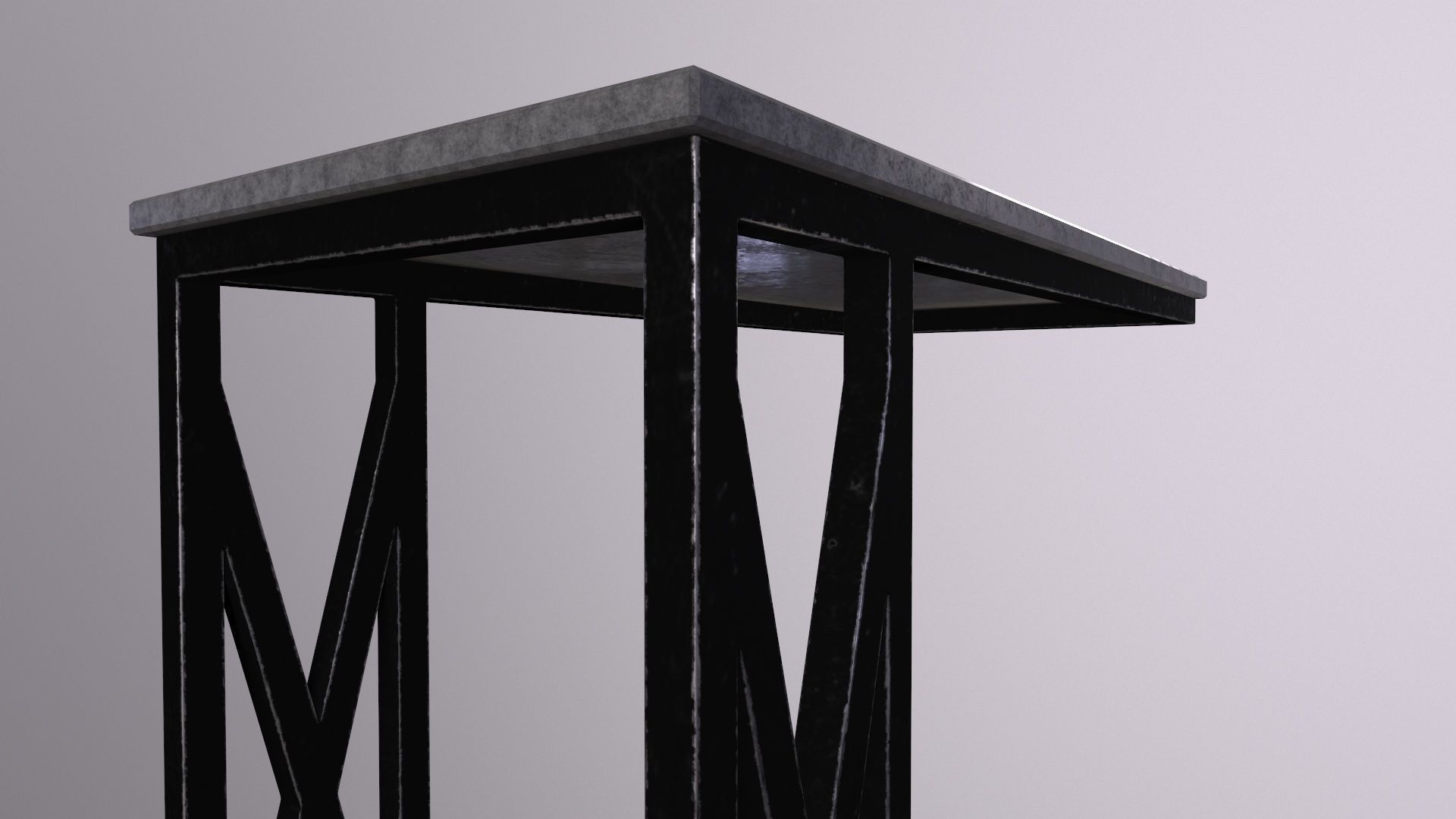 Pack of 5 coffee tables and one chair in LOFT style 3D model_41