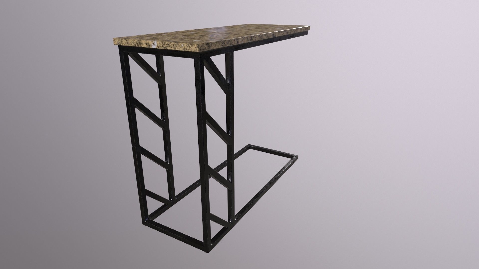 Pack of 5 coffee tables and one chair in LOFT style 3D model_15