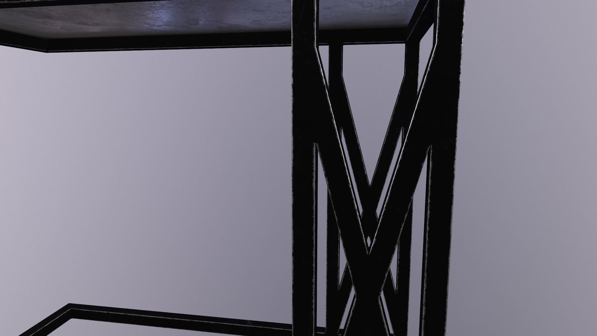 Pack of 5 coffee tables and one chair in LOFT style 3D model_43