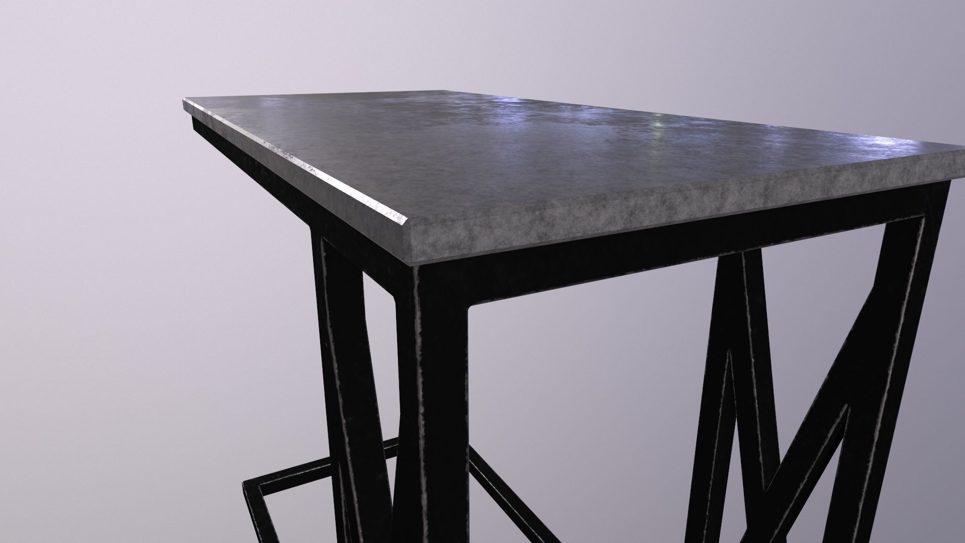 Pack of 5 coffee tables and one chair in LOFT style 3D model_39