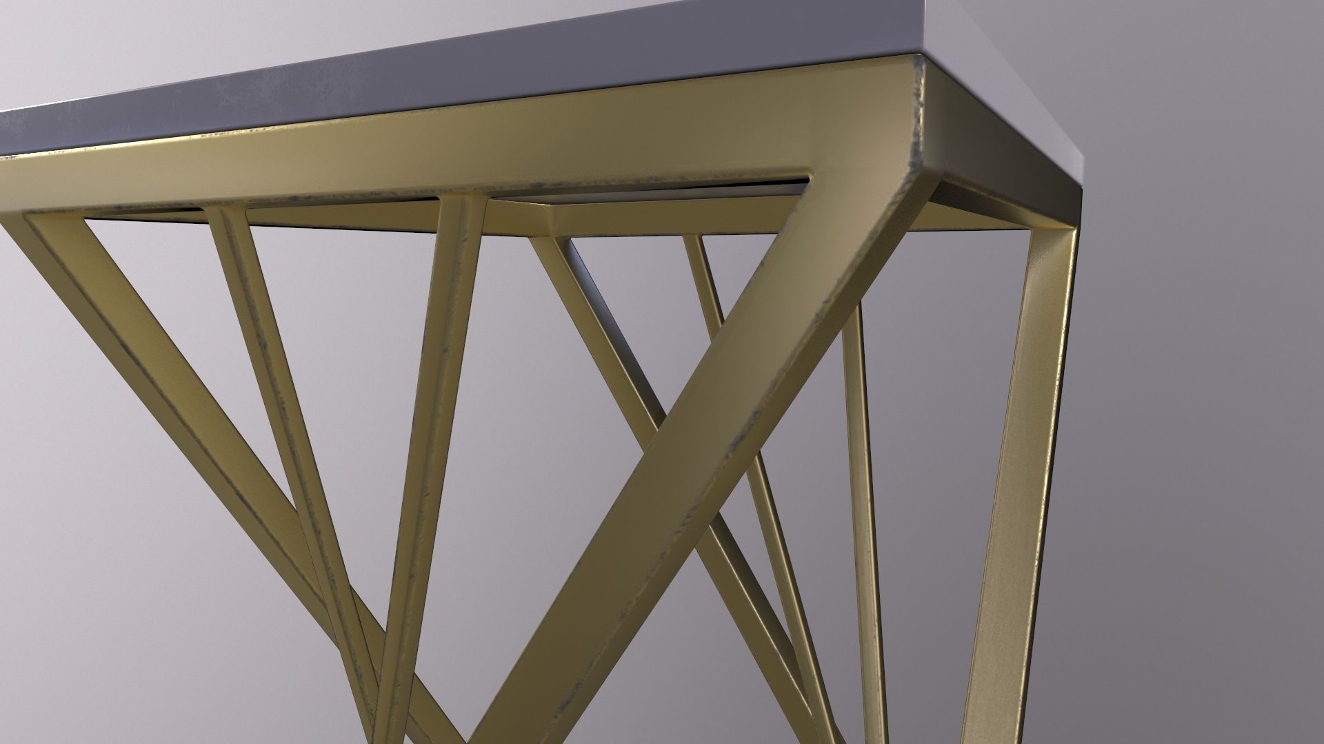 Pack of 5 coffee tables and one chair in LOFT style 3D model_3