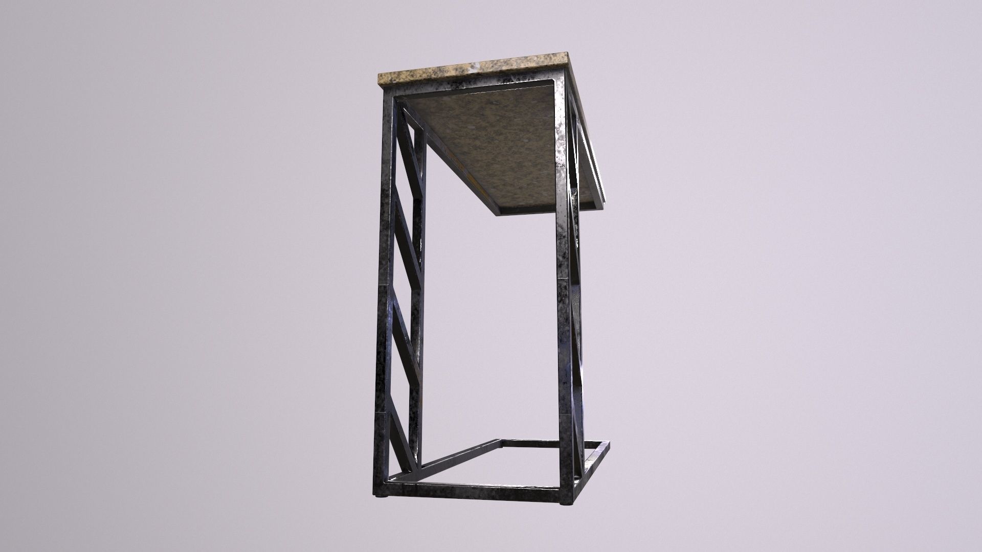 Pack of 5 coffee tables and one chair in LOFT style 3D model_21