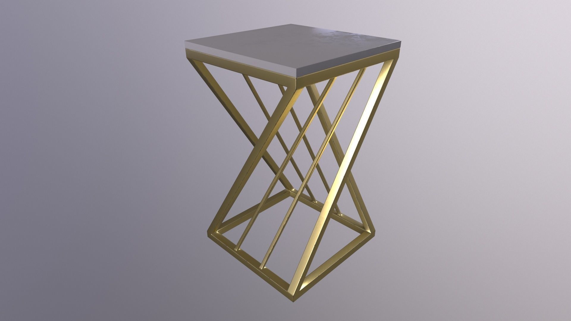 Pack of 5 coffee tables and one chair in LOFT style 3D model_2