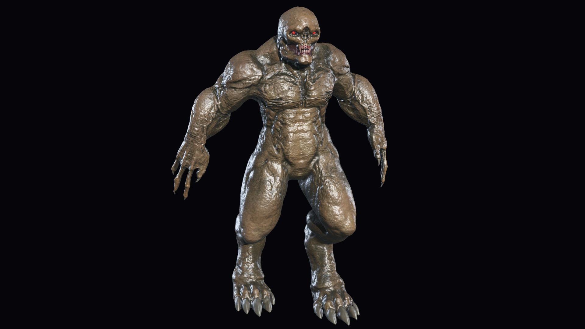Big Demon 4 Low-poly 3D model_6