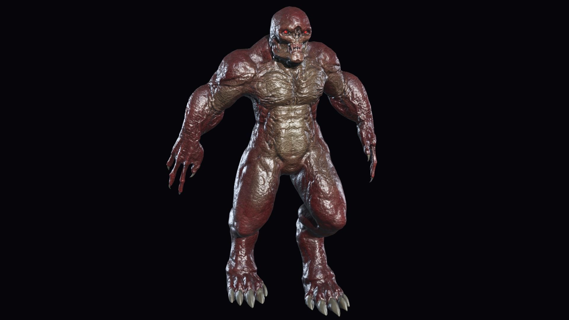 Big Demon 4 Low-poly 3D model_7