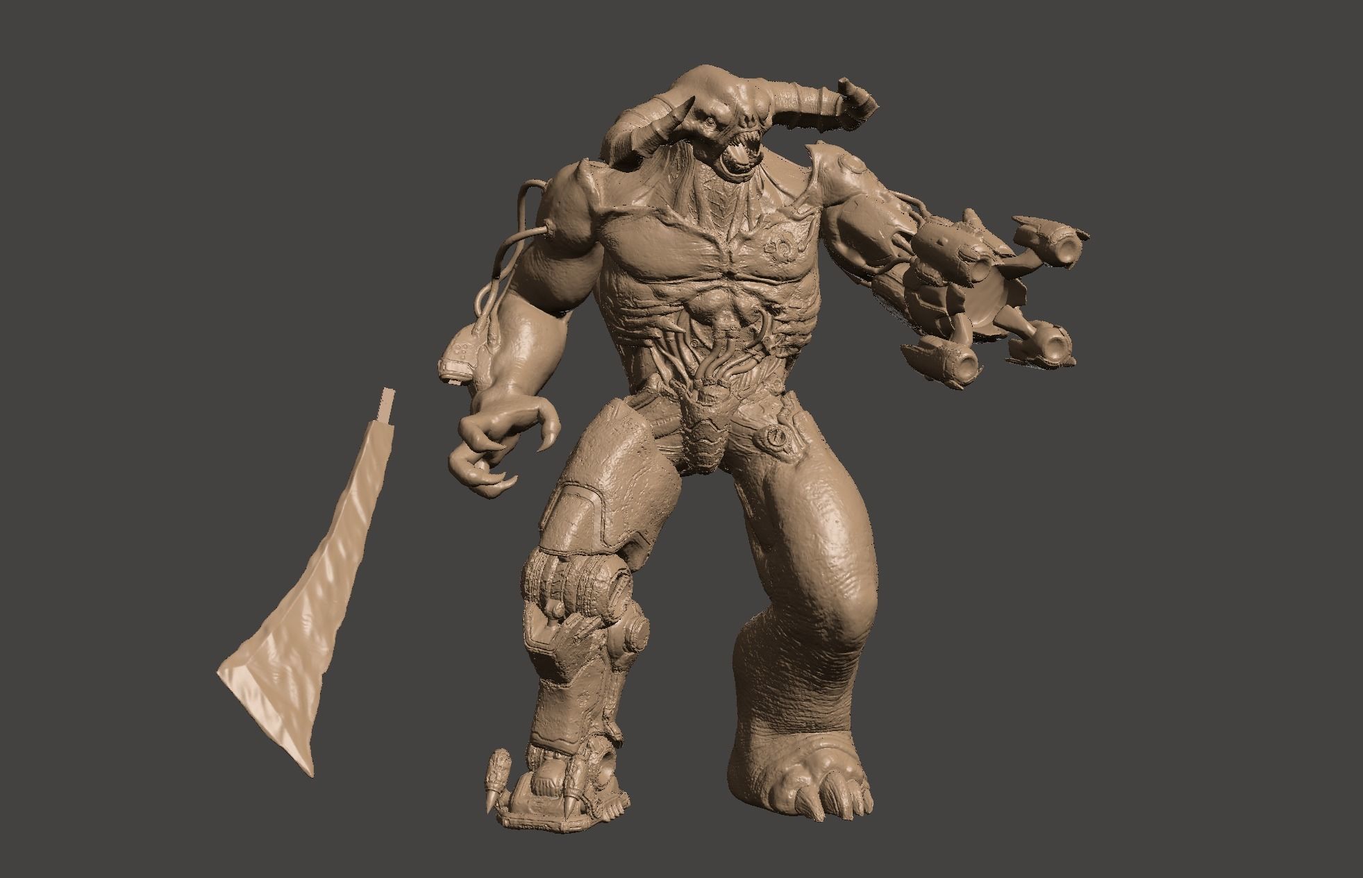3 CYBERDEMON TYRANT BUNDLE DOOM 3 2016 ETERNAL GAMEQRAFT STL 3D print model_35