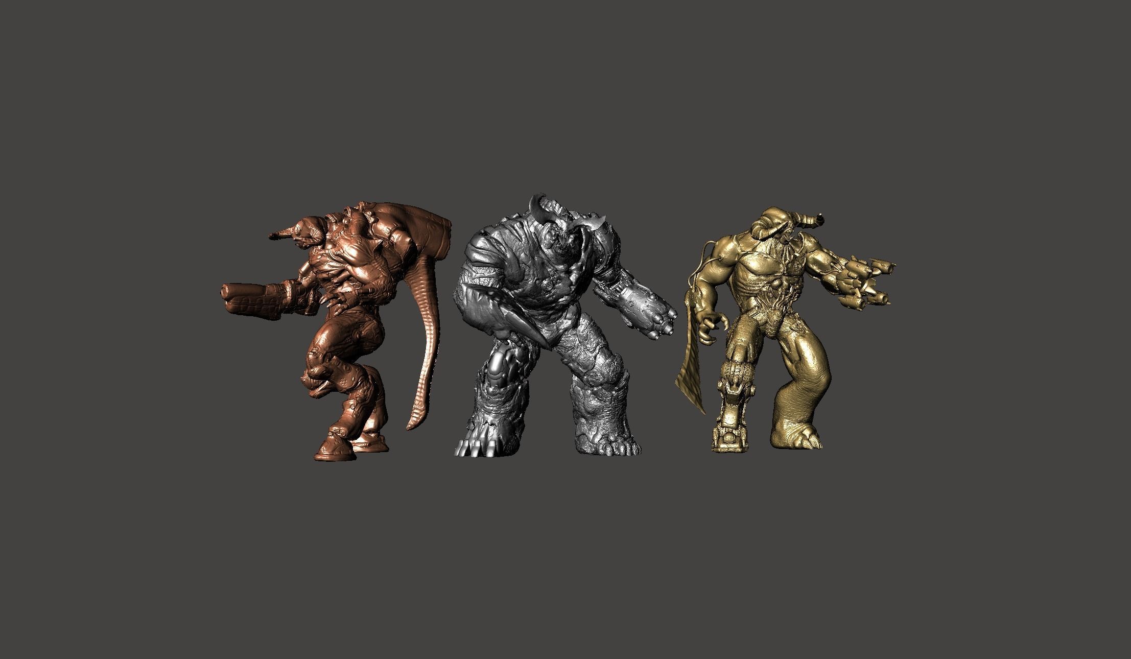 3 CYBERDEMON TYRANT BUNDLE DOOM 3 2016 ETERNAL GAMEQRAFT STL 3D print model_2