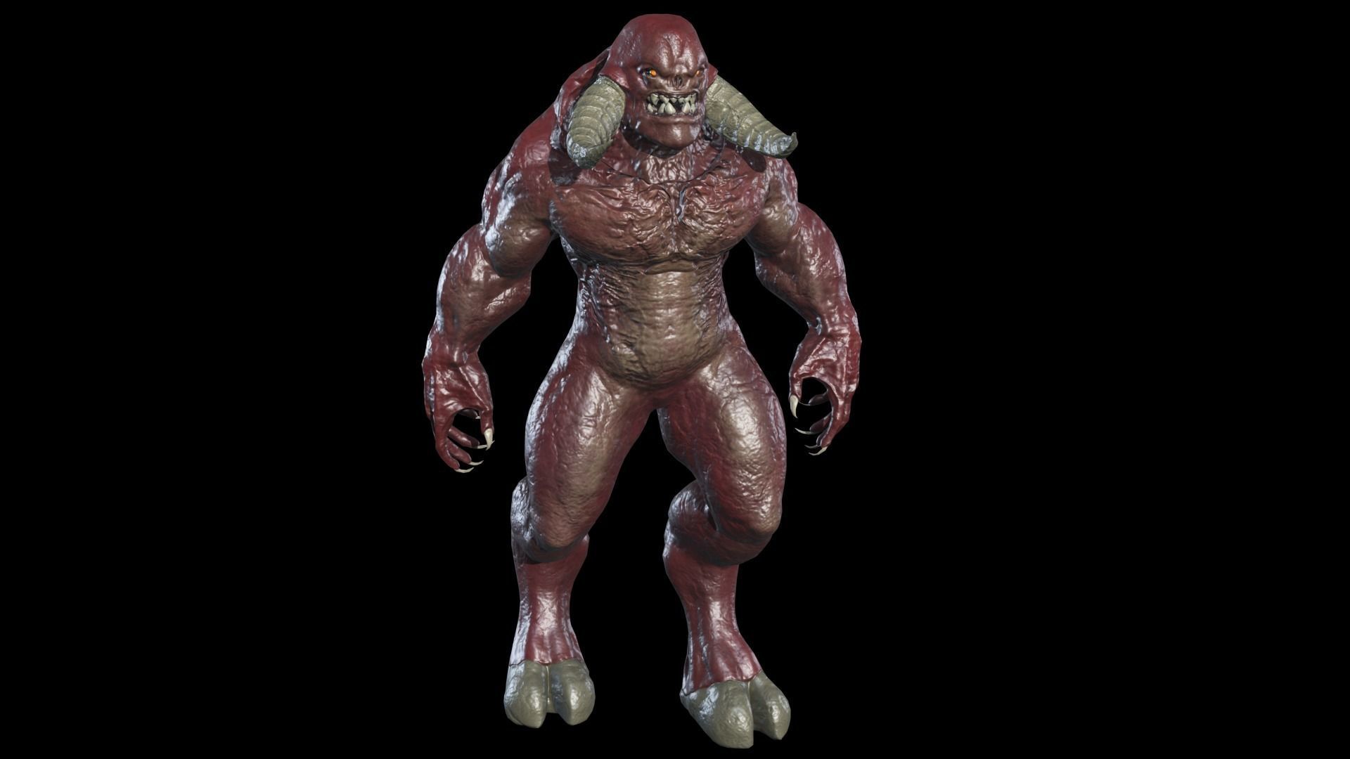 Big Demon 5 Low-poly 3D model_5