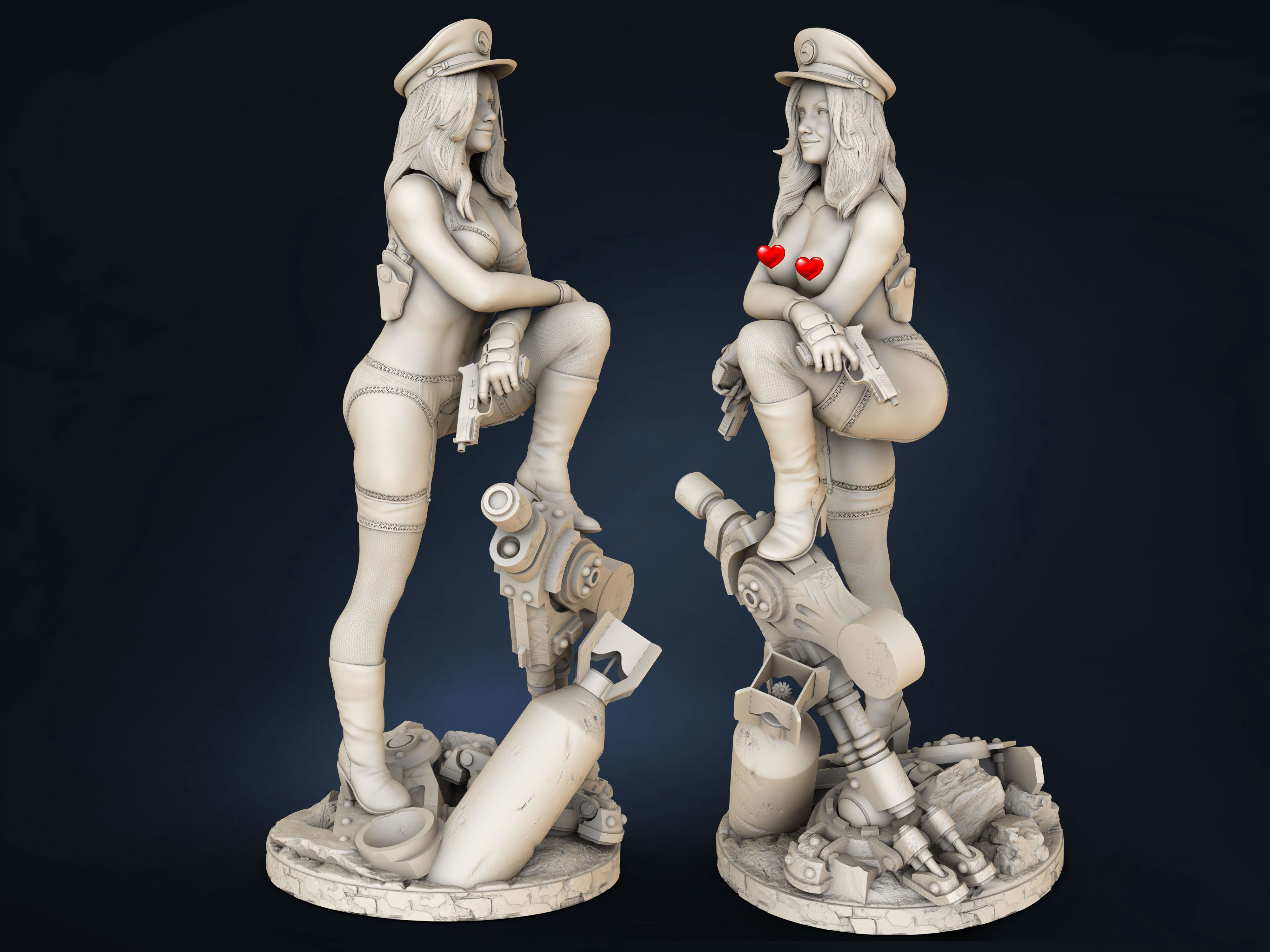 Lady Blackhawk DC 3D print model_2