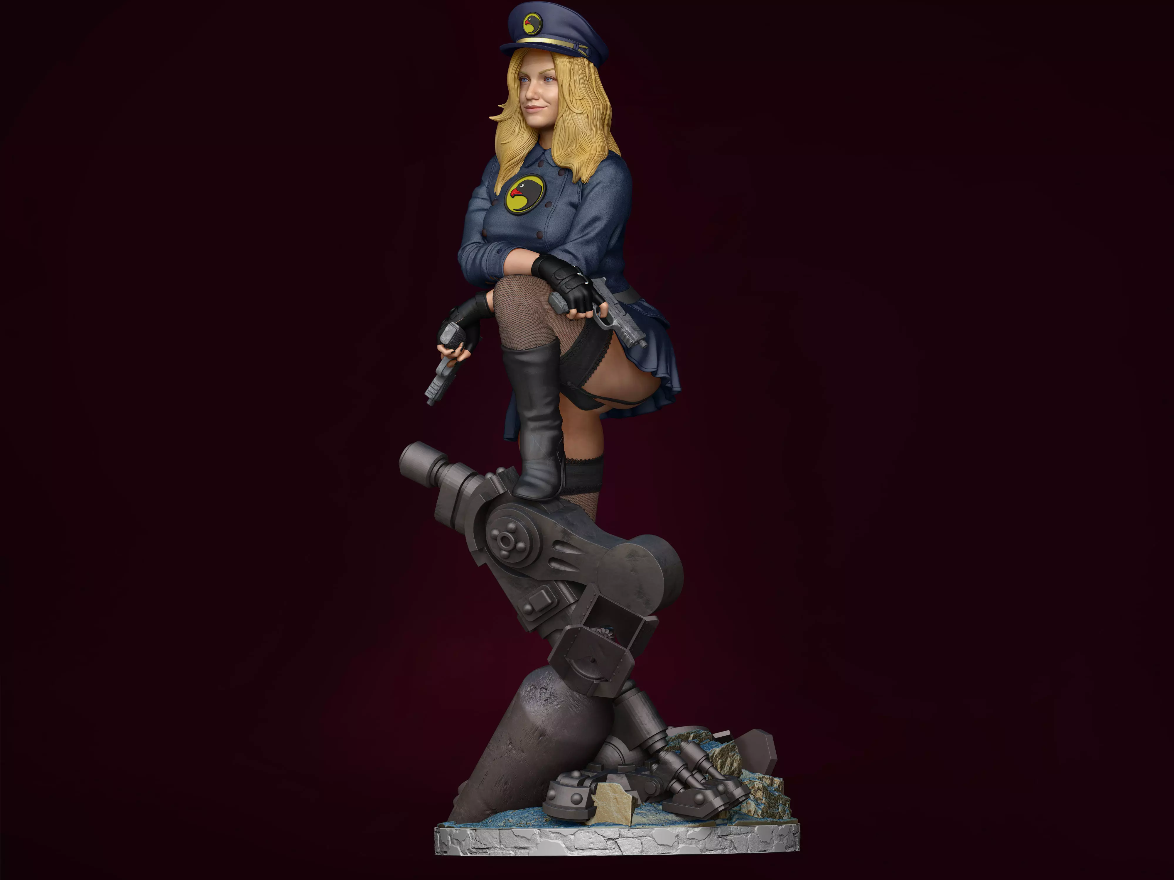 Lady Blackhawk DC 3D print model_0