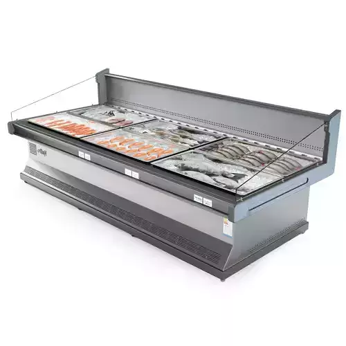 commercial refrigerator for fish and sea creature - NO-3 Low-poly 3D model