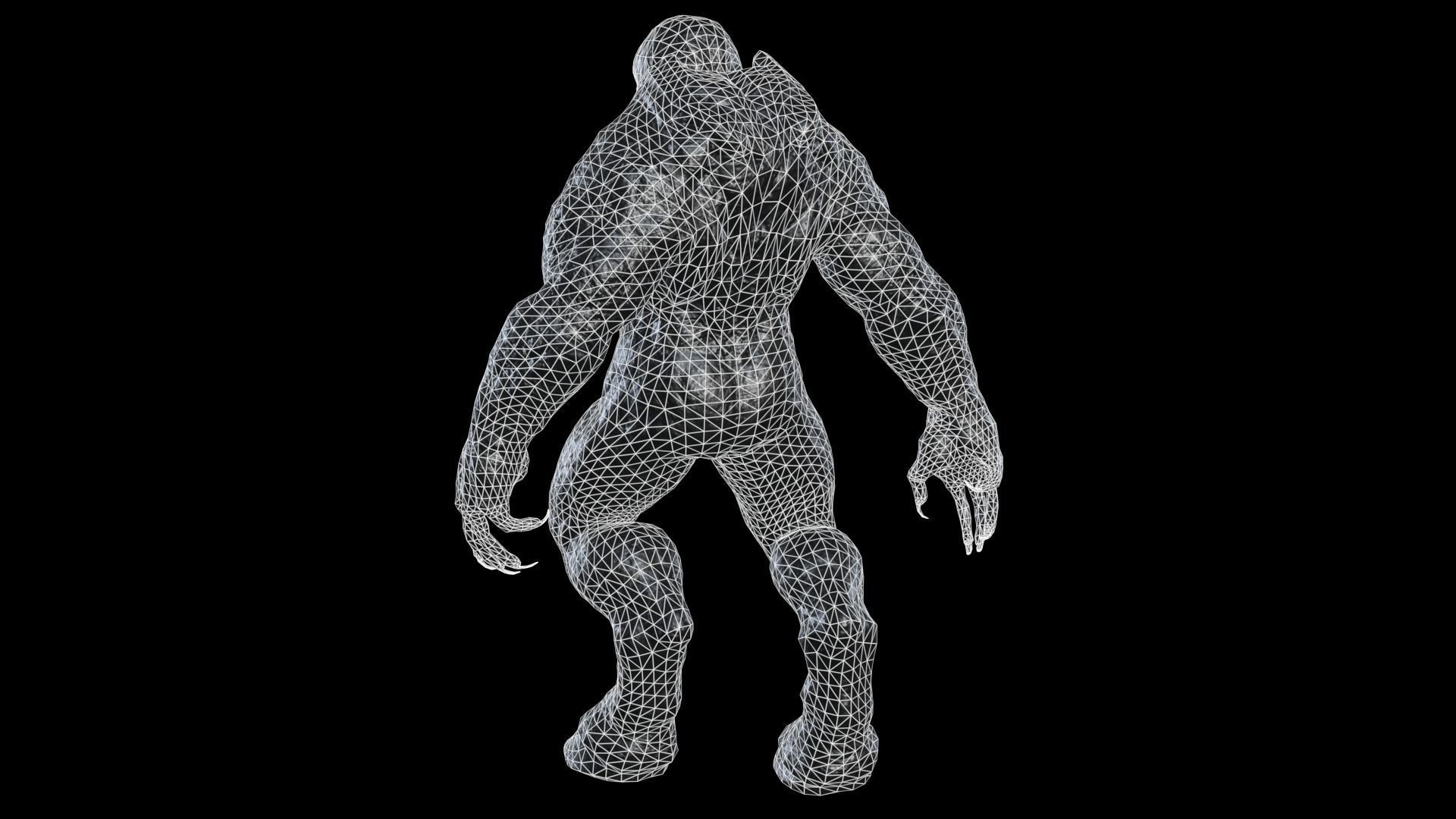 Big Demon 6 Low-poly 3D model_9