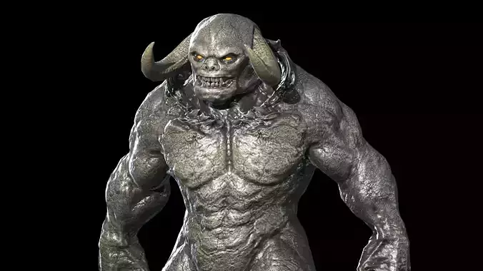 Big Demon 8 Low-poly 3D model