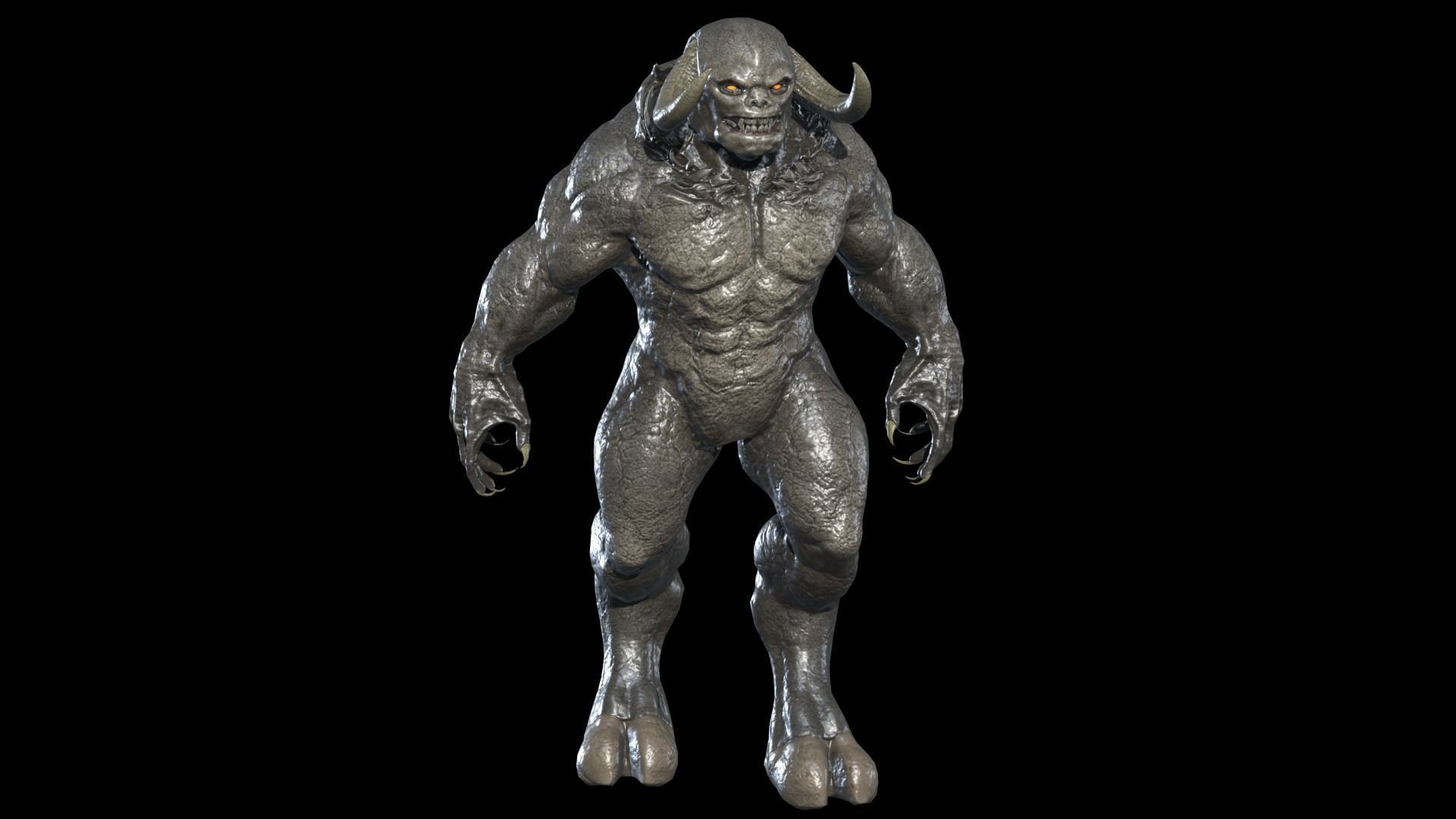 Big Demon 8 Low-poly 3D model_7