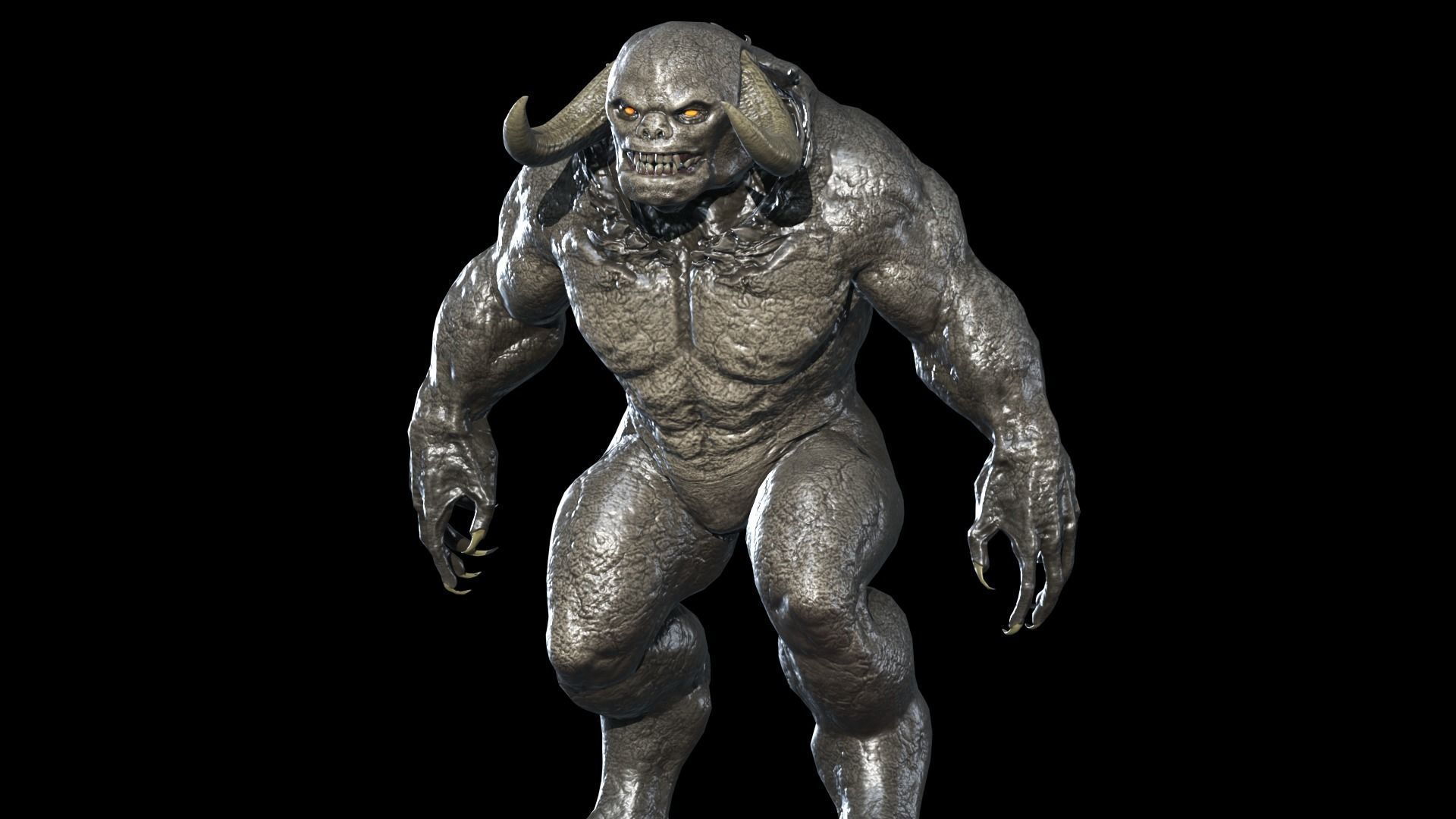 Big Demon 8 Low-poly 3D model_16