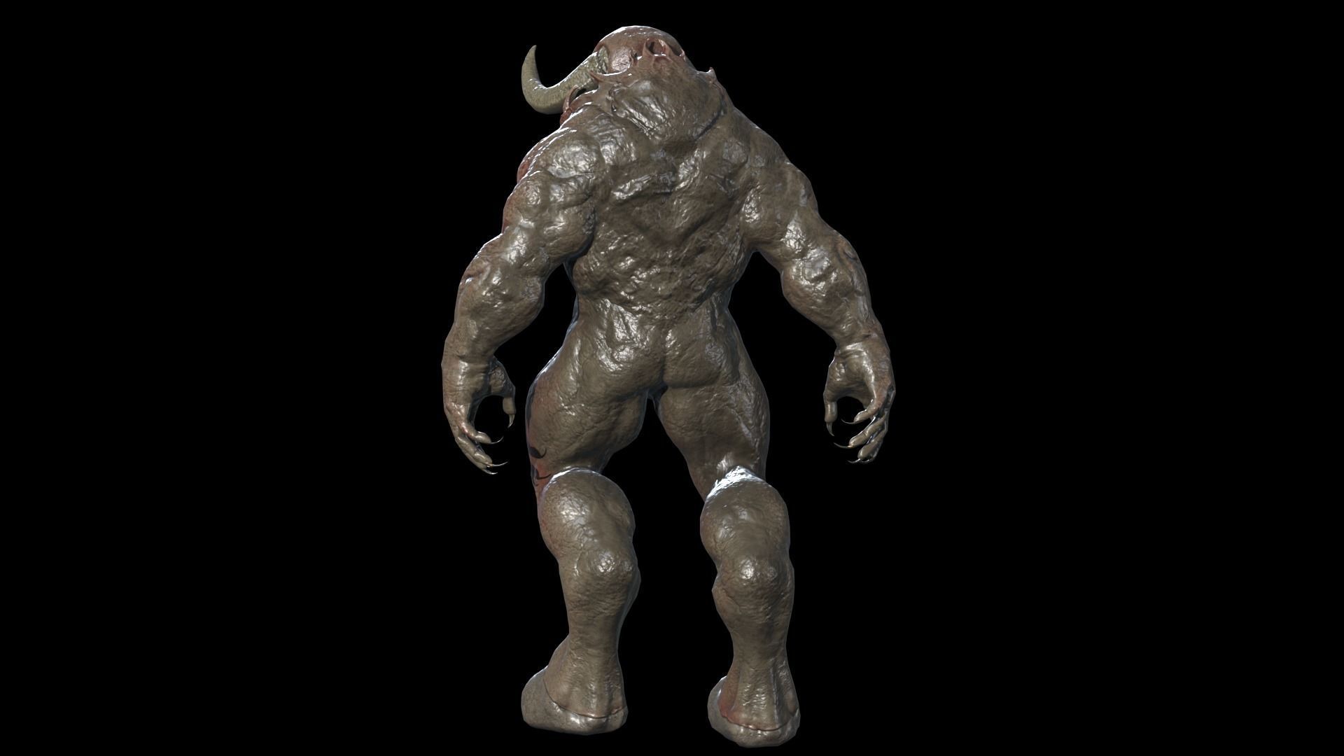 Big Demon 8 Low-poly 3D model_12