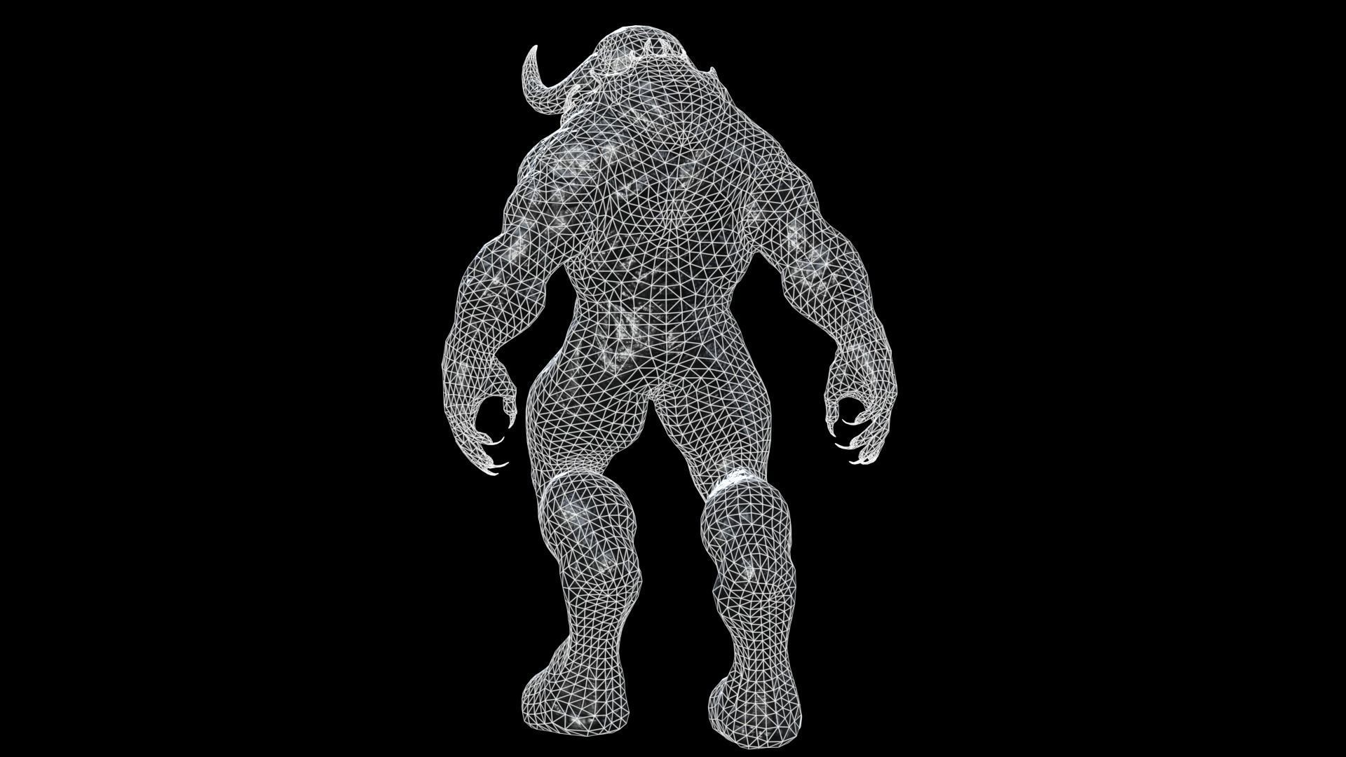 Big Demon 8 Low-poly 3D model_8