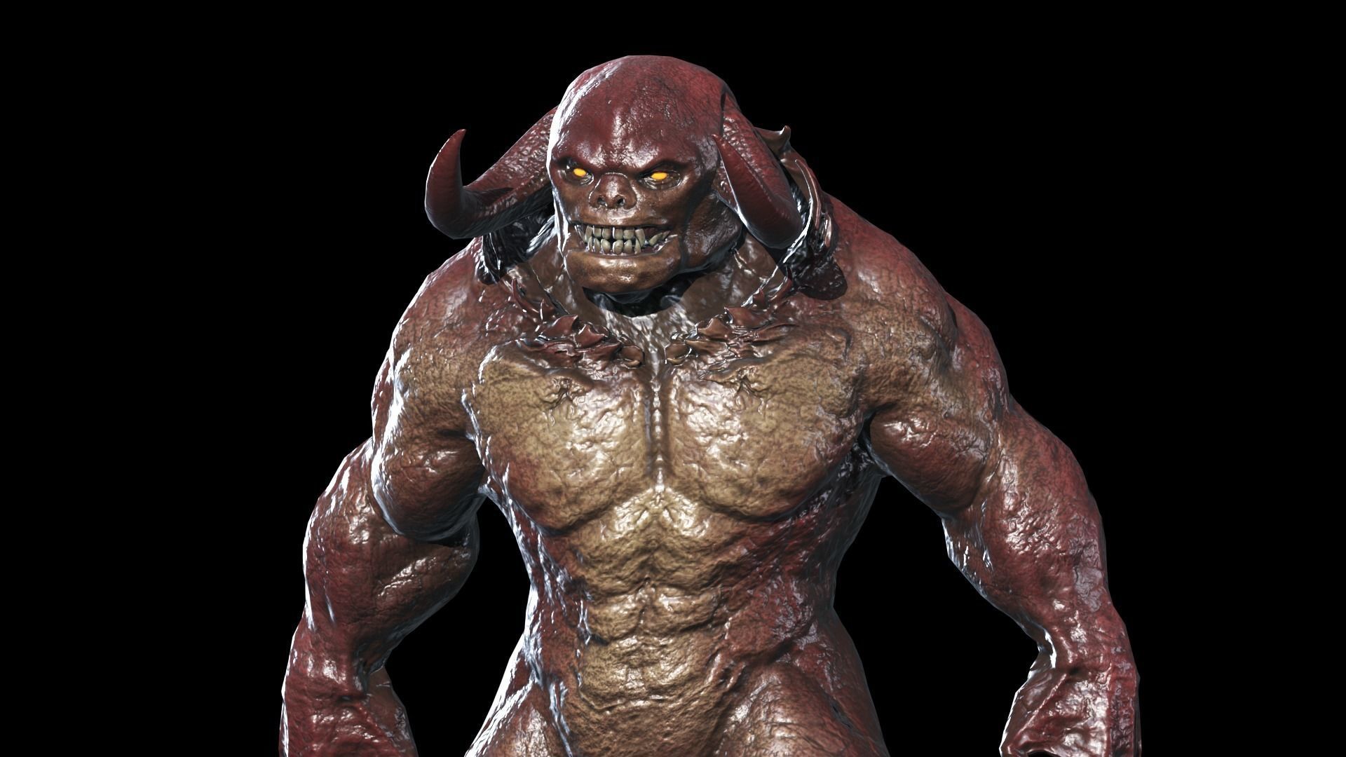 Big Demon 8 Low-poly 3D model_3