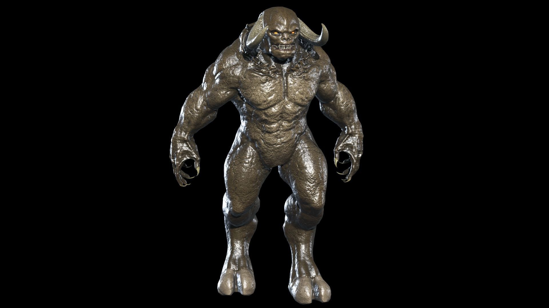 Big Demon 8 Low-poly 3D model_5