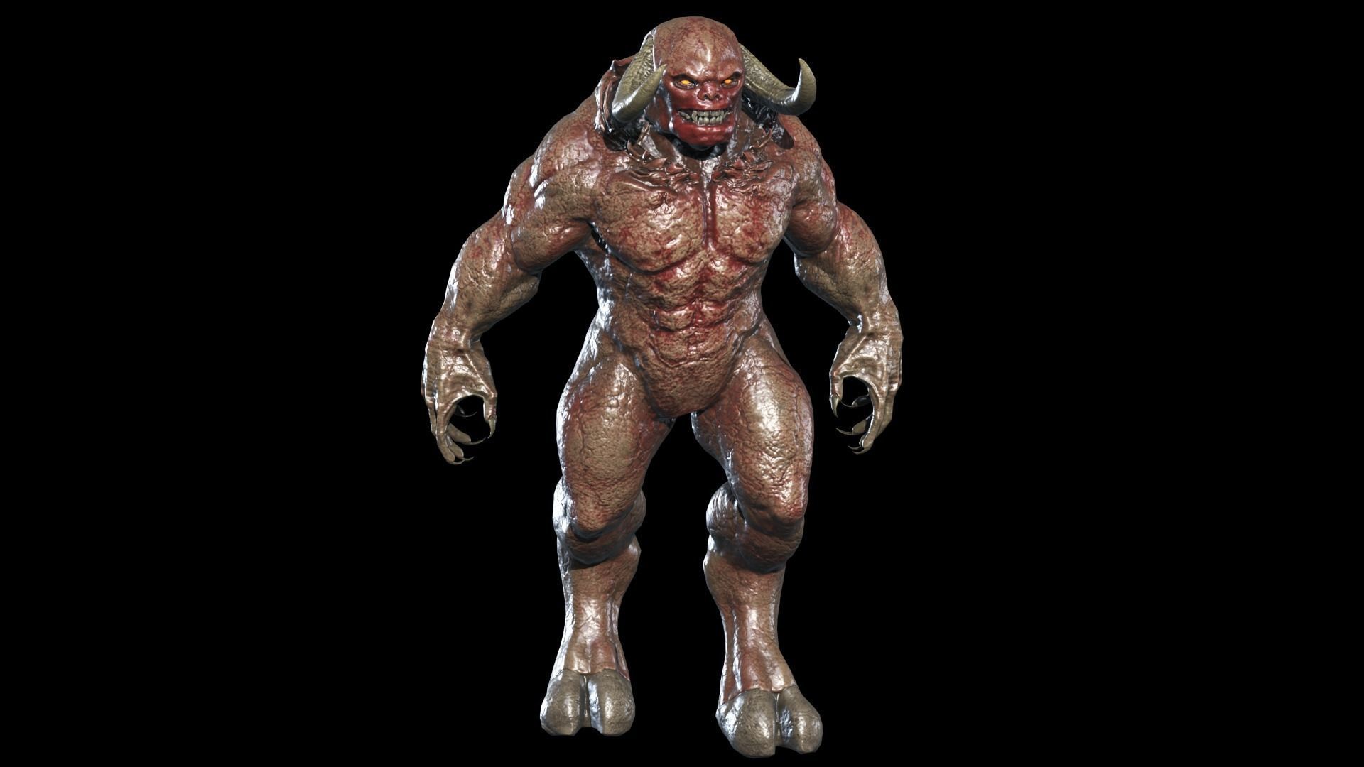 Big Demon 8 Low-poly 3D model_6
