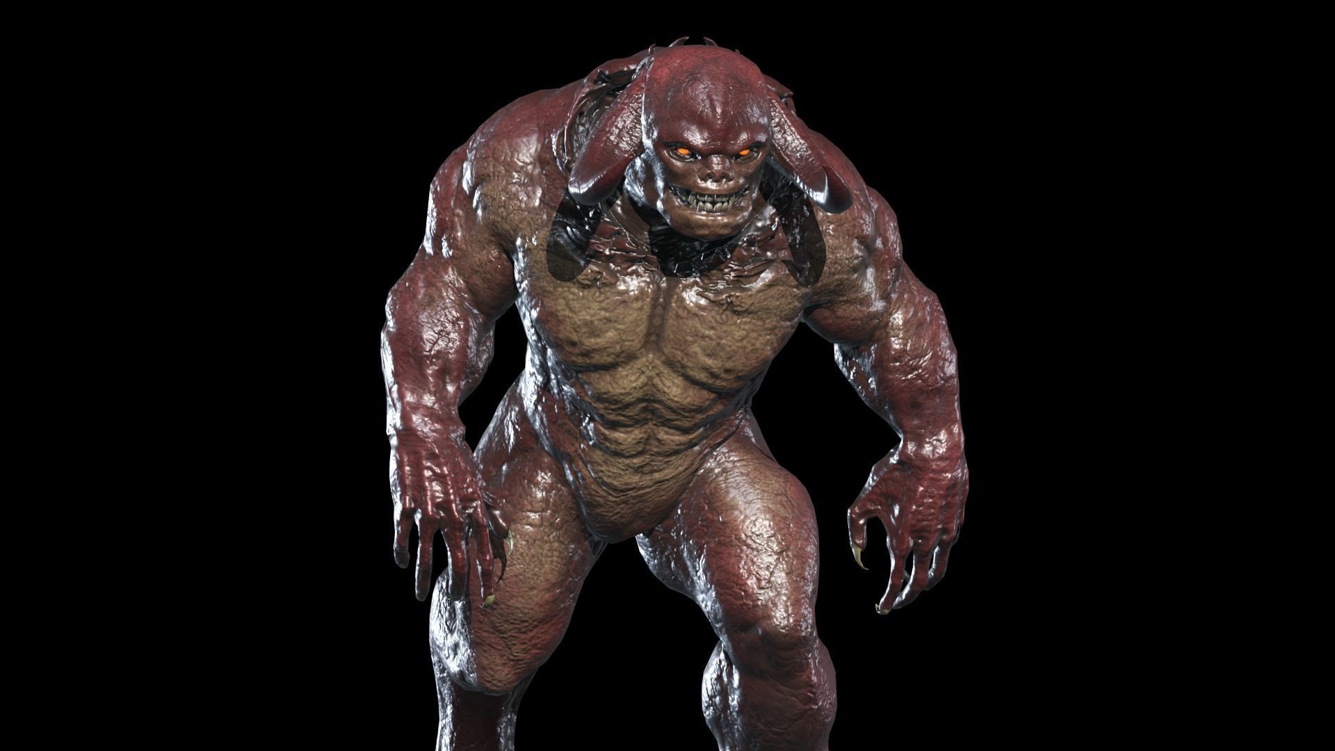 Big Demon 8 Low-poly 3D model_13