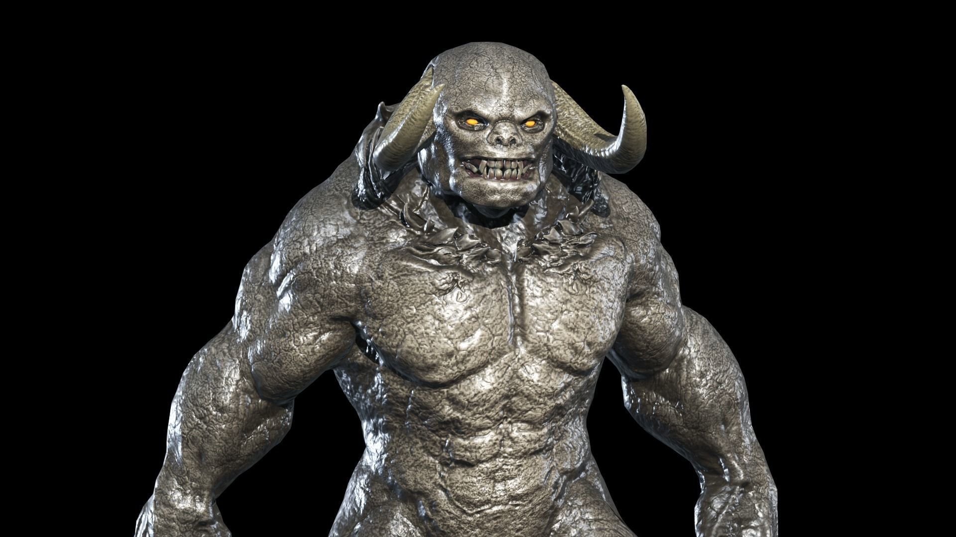 Big Demon 8 Low-poly 3D model_2