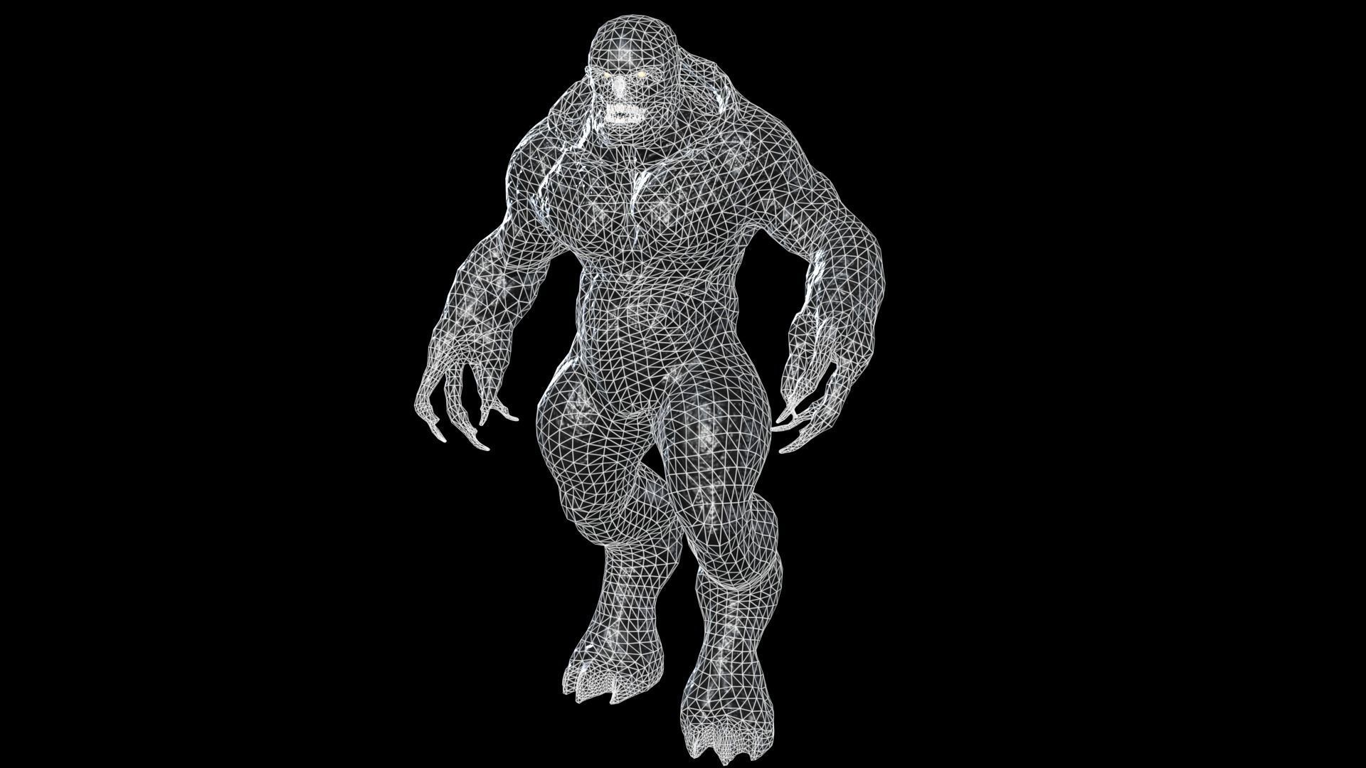 Demon Boss Low-poly 3D model_6