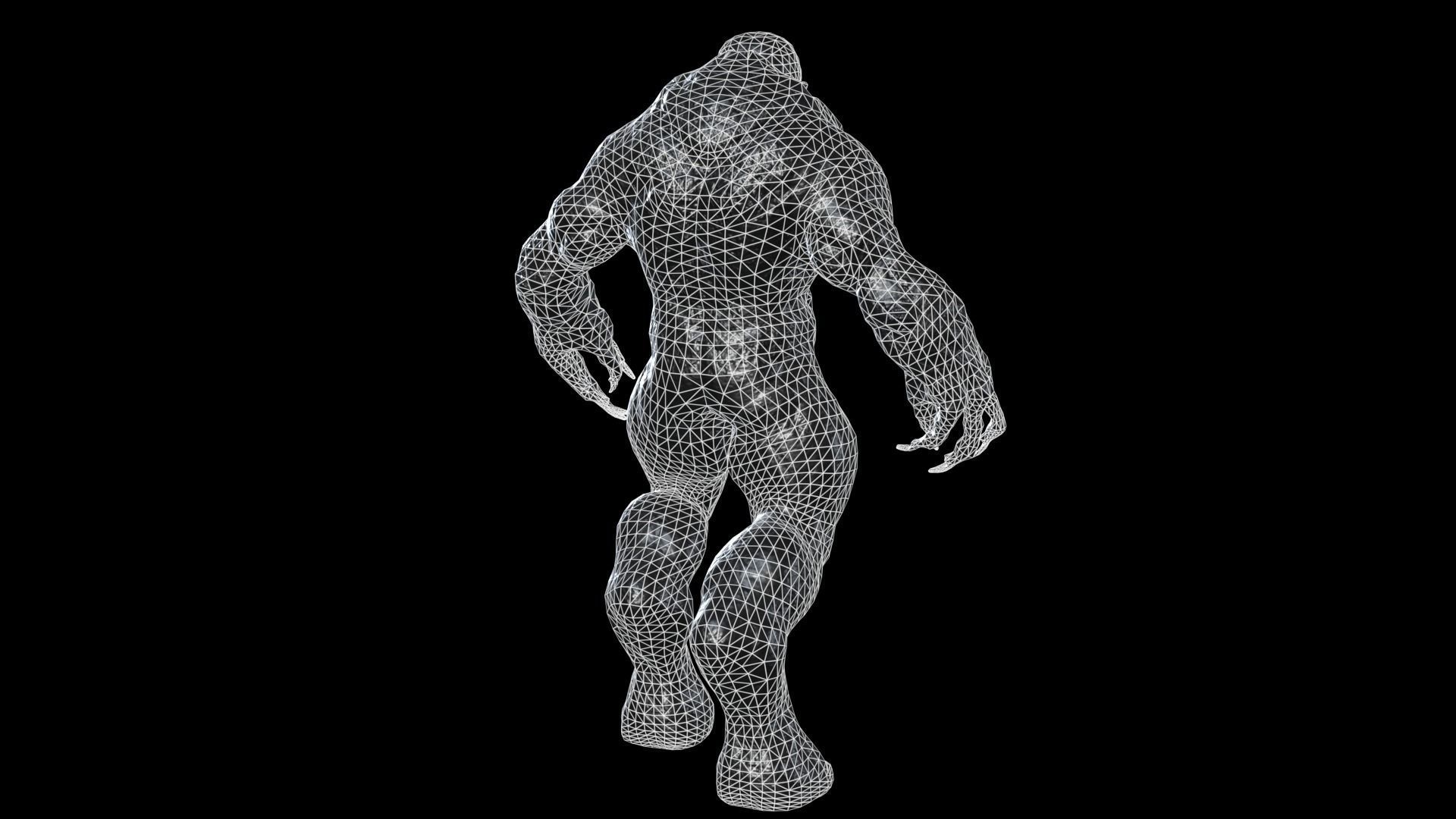 Demon Boss Low-poly 3D model_7