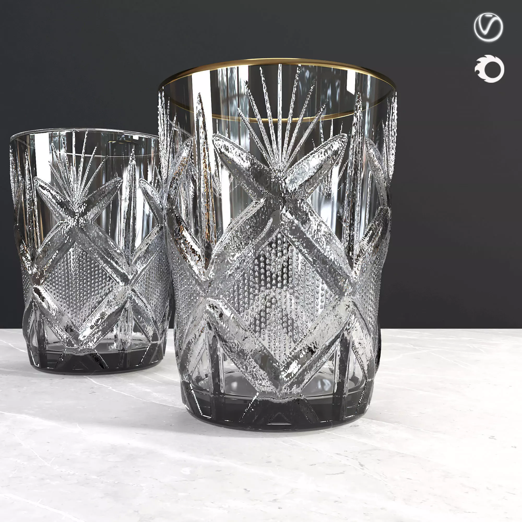 Glass 001 3D model_0