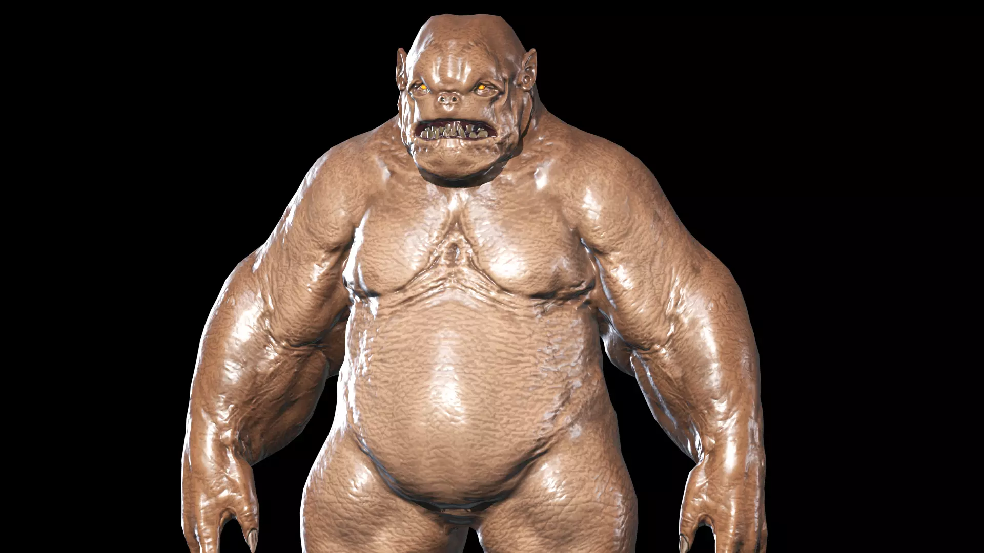 Fat Demon 1 Low-poly 3D model_0
