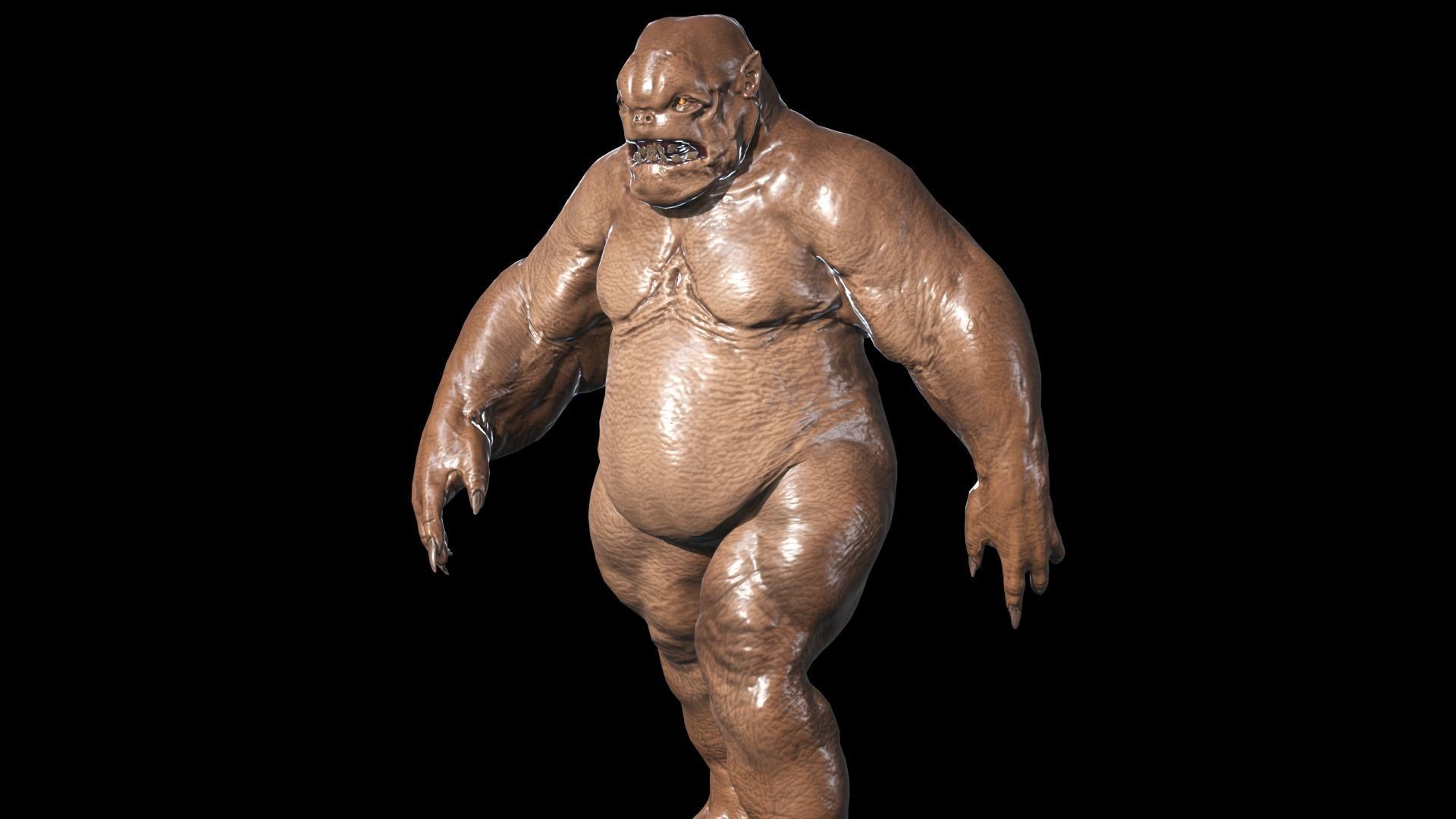 Fat Demon 1 Low-poly 3D model_9