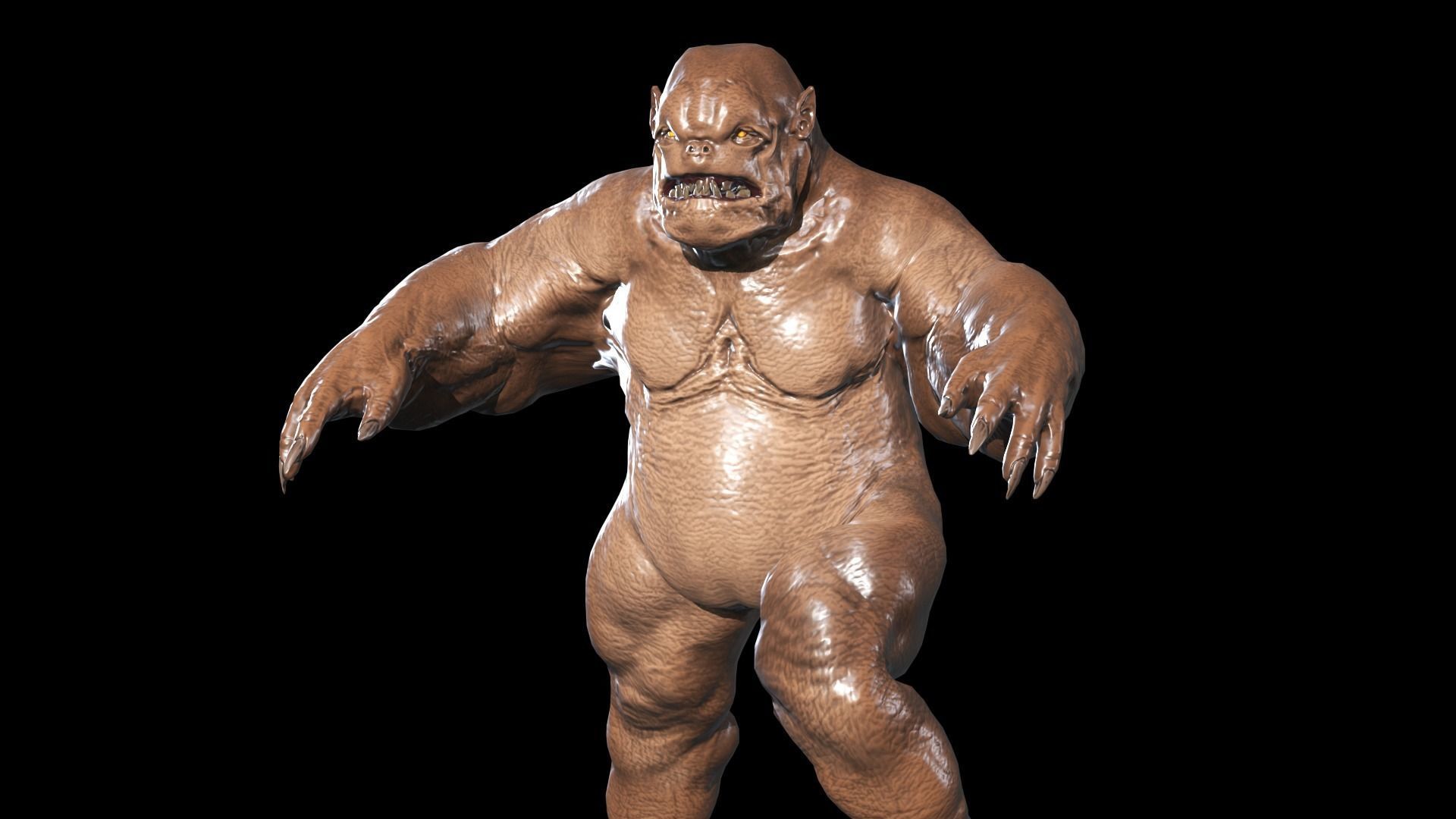 Fat Demon 1 Low-poly 3D model_8