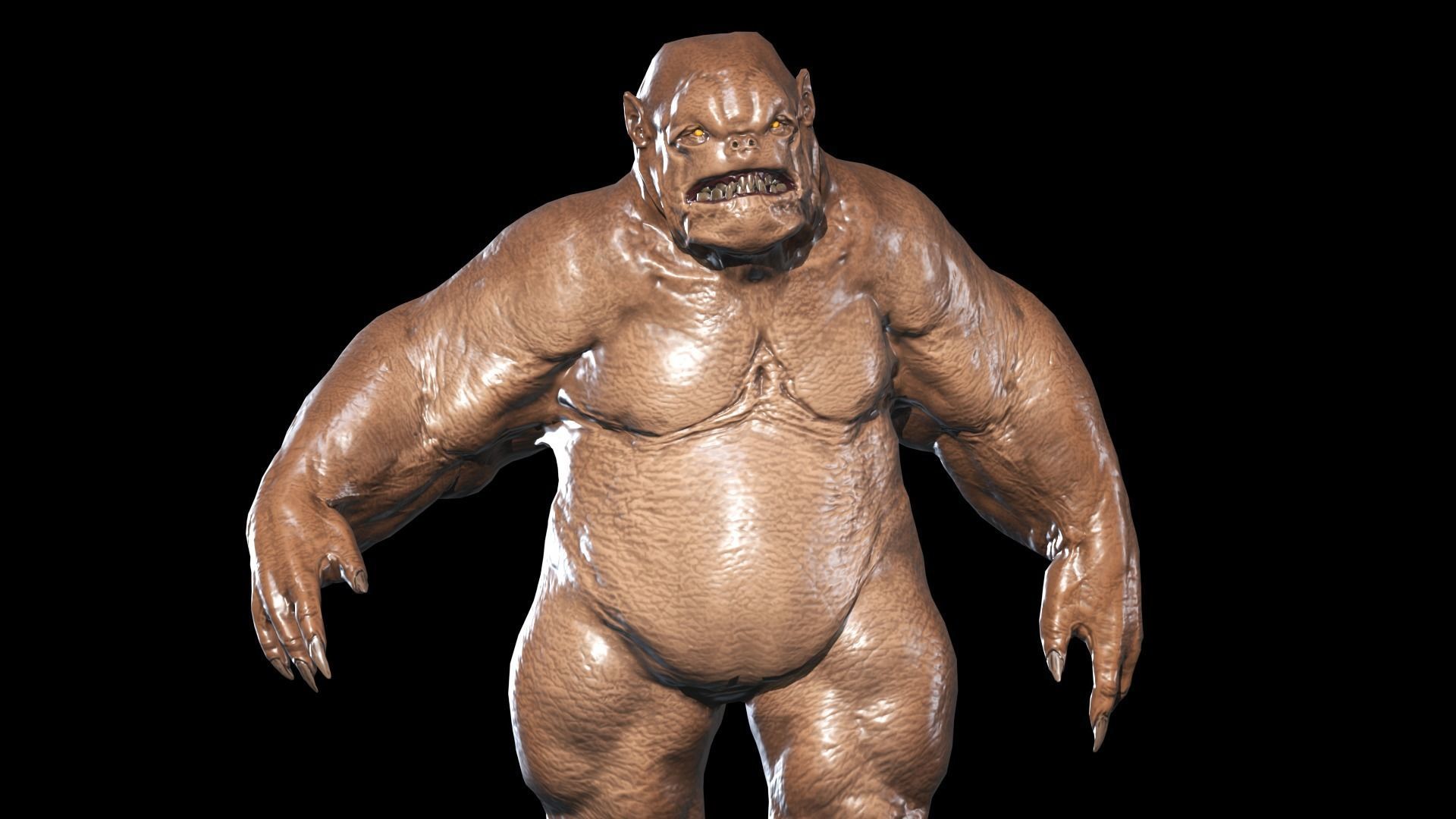 Fat Demon 1 Low-poly 3D model_7