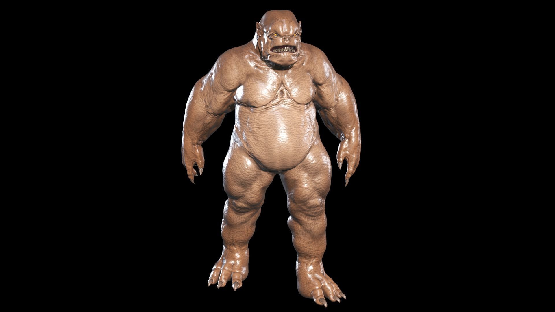 Fat Demon 1 Low-poly 3D model_2