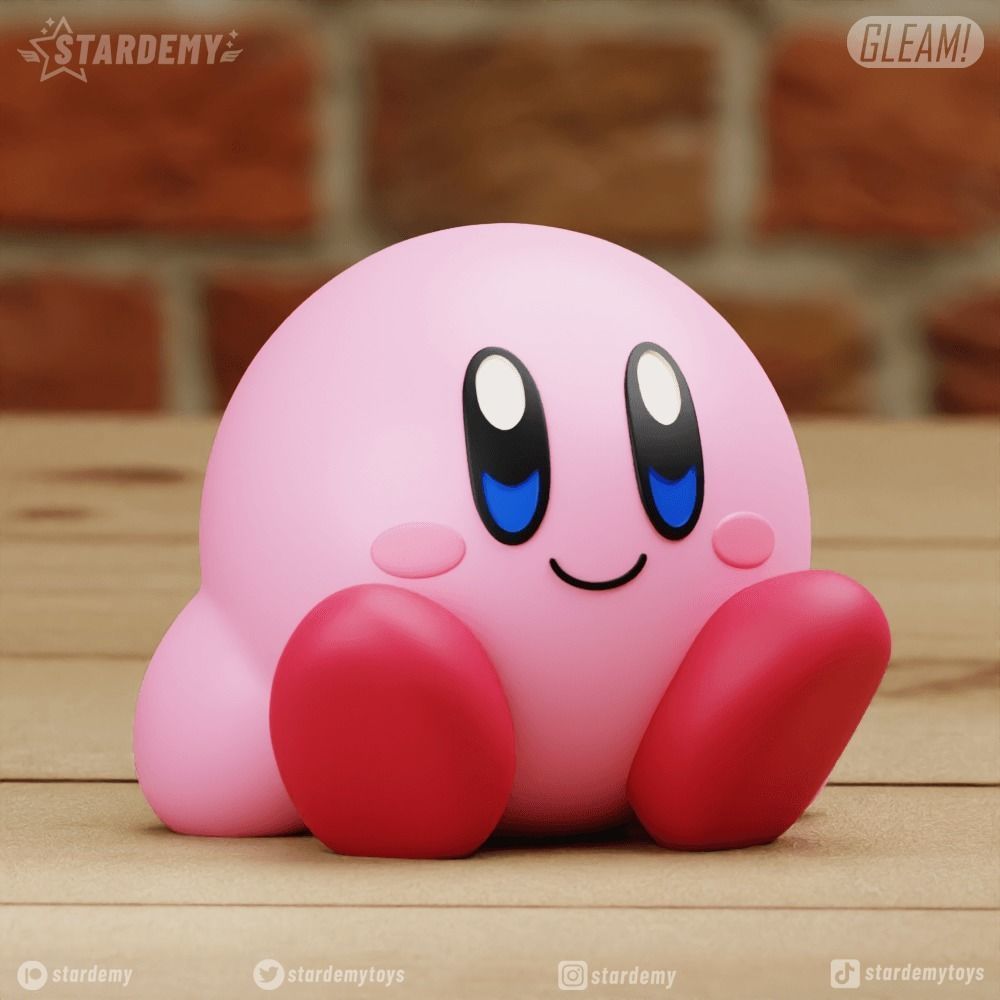 Kirby 4 models Chibi No supports 3D print model_8