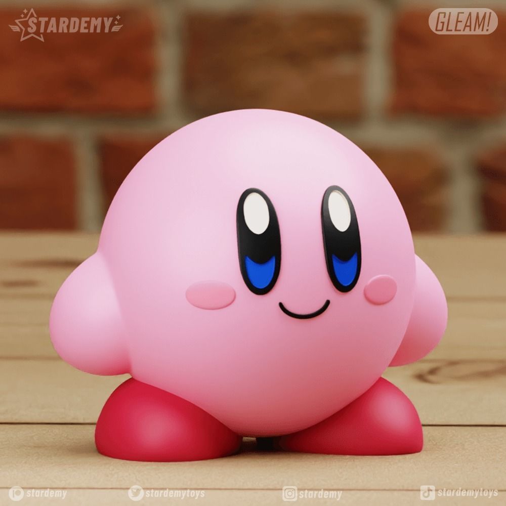Kirby 4 models Chibi No supports 3D print model_1