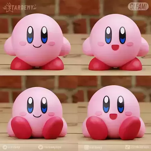 Kirby 4 models Chibi No supports 3D print model Kirby 4 models Chibi No supports 3D print model