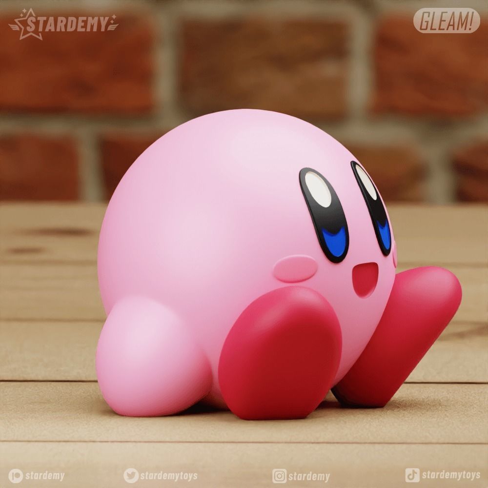 Kirby 4 models Chibi No supports 3D print model_13