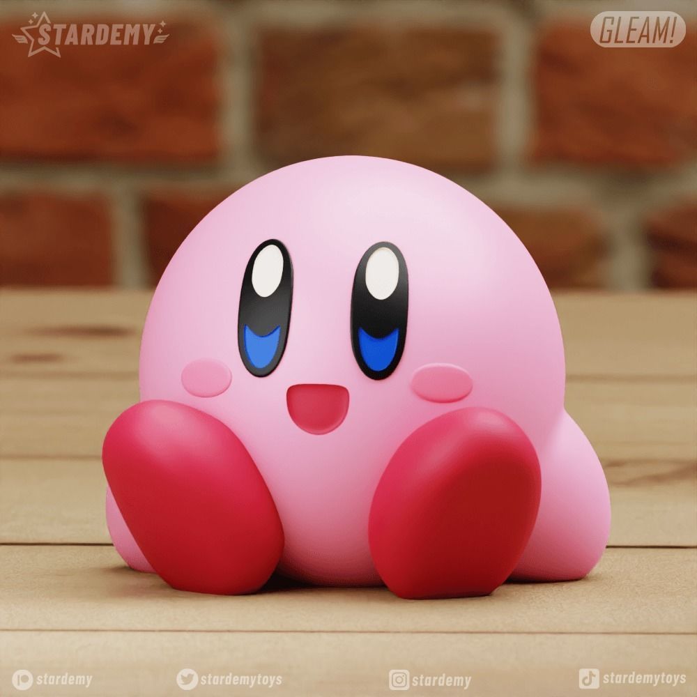 Kirby 4 models Chibi No supports 3D print model_11