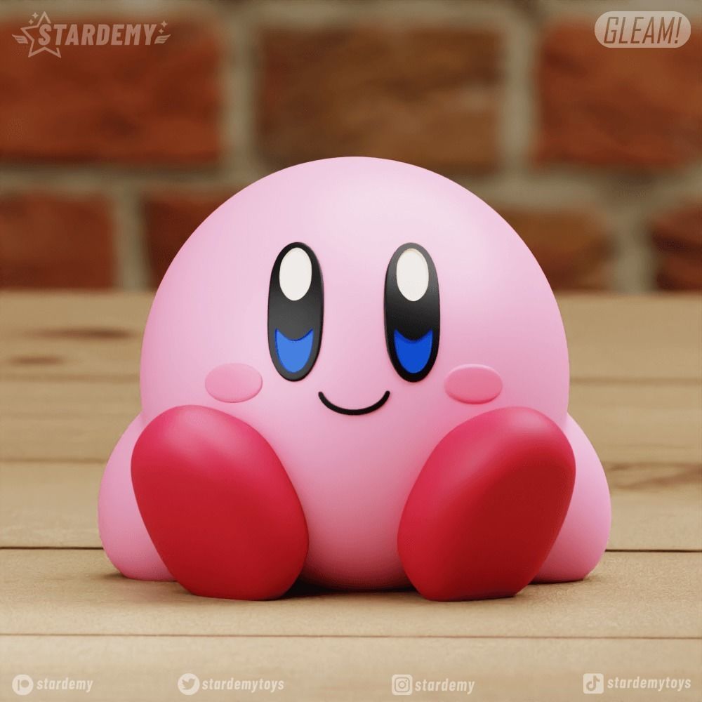 Kirby 4 models Chibi No supports 3D print model_7
